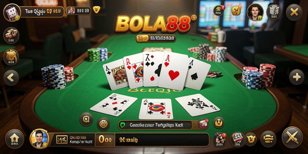 Tampilan gameplay menarik dalam BOLA88 yang menampilkan QiuQiu.