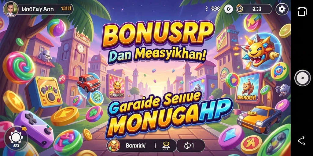 Tampilan gameplay seru dan penuh warna di BONUSRP yang menarik.