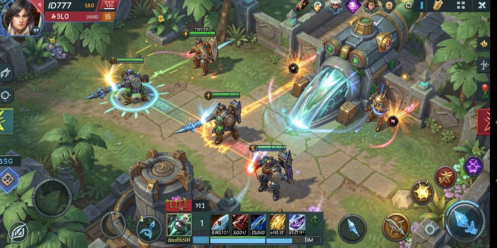 Tampilan gameplay menegangkan dan strategi dalam ID777.
