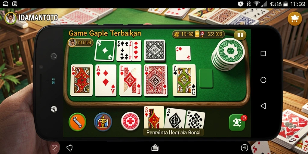 Tampilan gameplay Gaple yang seru dan mengasyikkan di IDAMANTOTO.