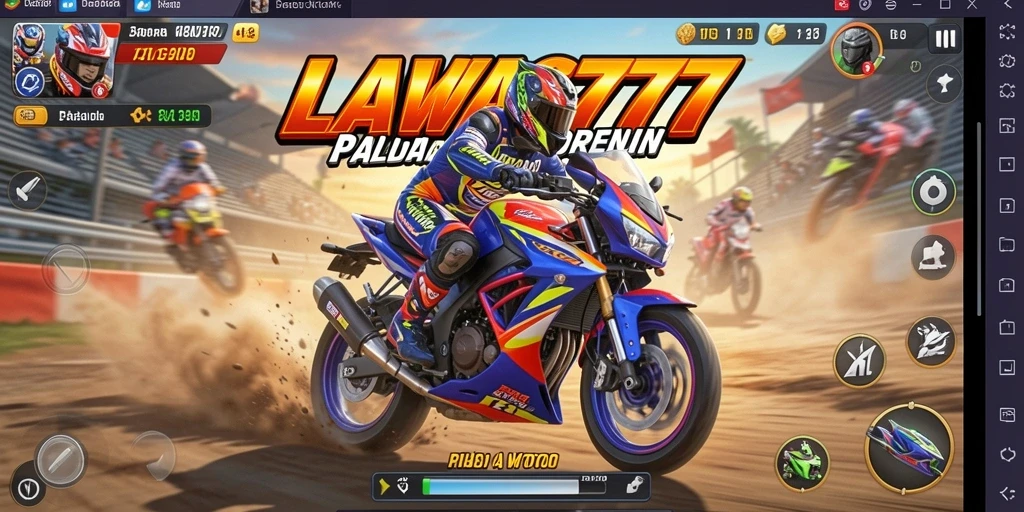 Tampilan gameplay LAWAS777 yang mendebarkan di lintasan balap.