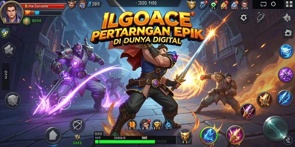 Tampilan gameplay LGOACE yang menampilkan pertarungan seru dan dinamis.