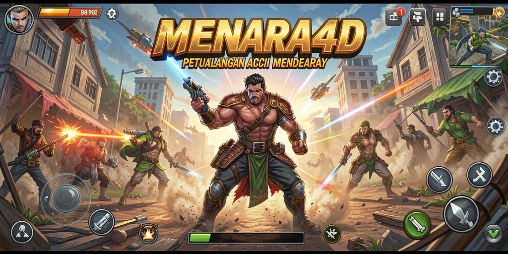 Screenshot MENARA4D menampilkan aksi seru dan grafis yang menakjubkan.