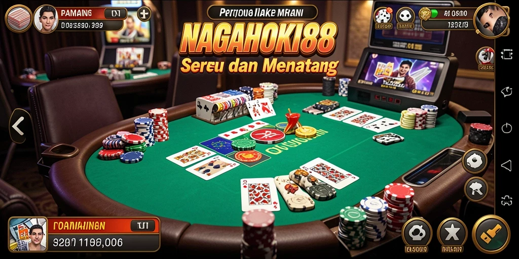 Tampilan menarik dari gameplay Poker di NAGAHOKI88.
