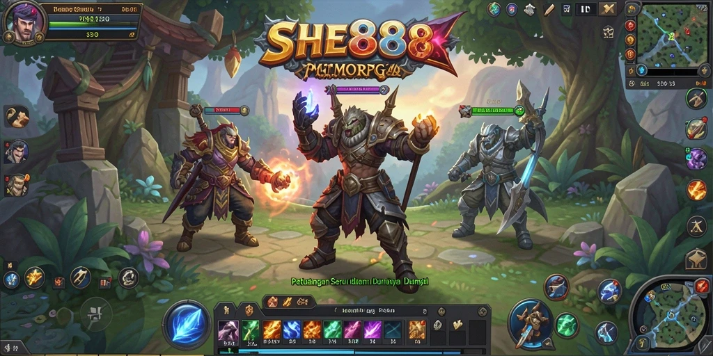 Gameplay seru dan interaksi pemain dalam game MMORPG.