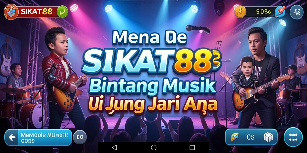 Screenshot SIKAT88 menunjukkan antarmuka permainan musik yang interaktif.