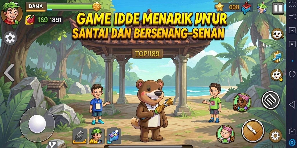 Tampilan gameplay TOPI189 yang santai dan menarik.